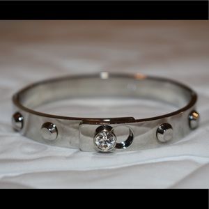 Authentic Michael Kors Astor Silver Tone Bagle